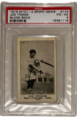 1916 Joe Tinker [Blank Back] #174