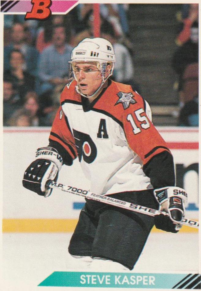 Steve Kasper #33 Hockey Cards 1992 Bowman