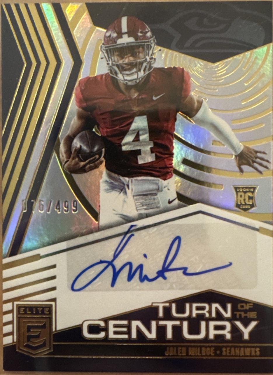Jalen Milroe #TOC-JMI 2025 Panini Donruss Elite Turn Of The Century Autograph Football