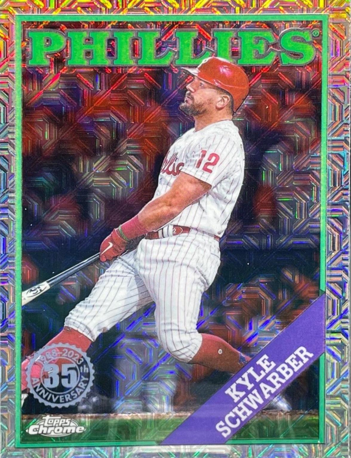 Kyle Schwarber #2T88C-10 Baseball Cards 2023 Topps Series 2 1988 Chrome