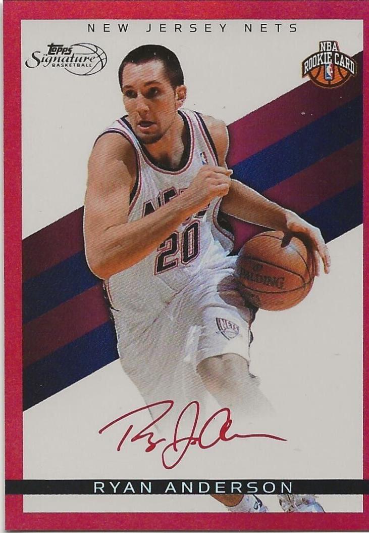 Ryan Anderson #RA Basketball Cards 2008 Topps Signature Autographs