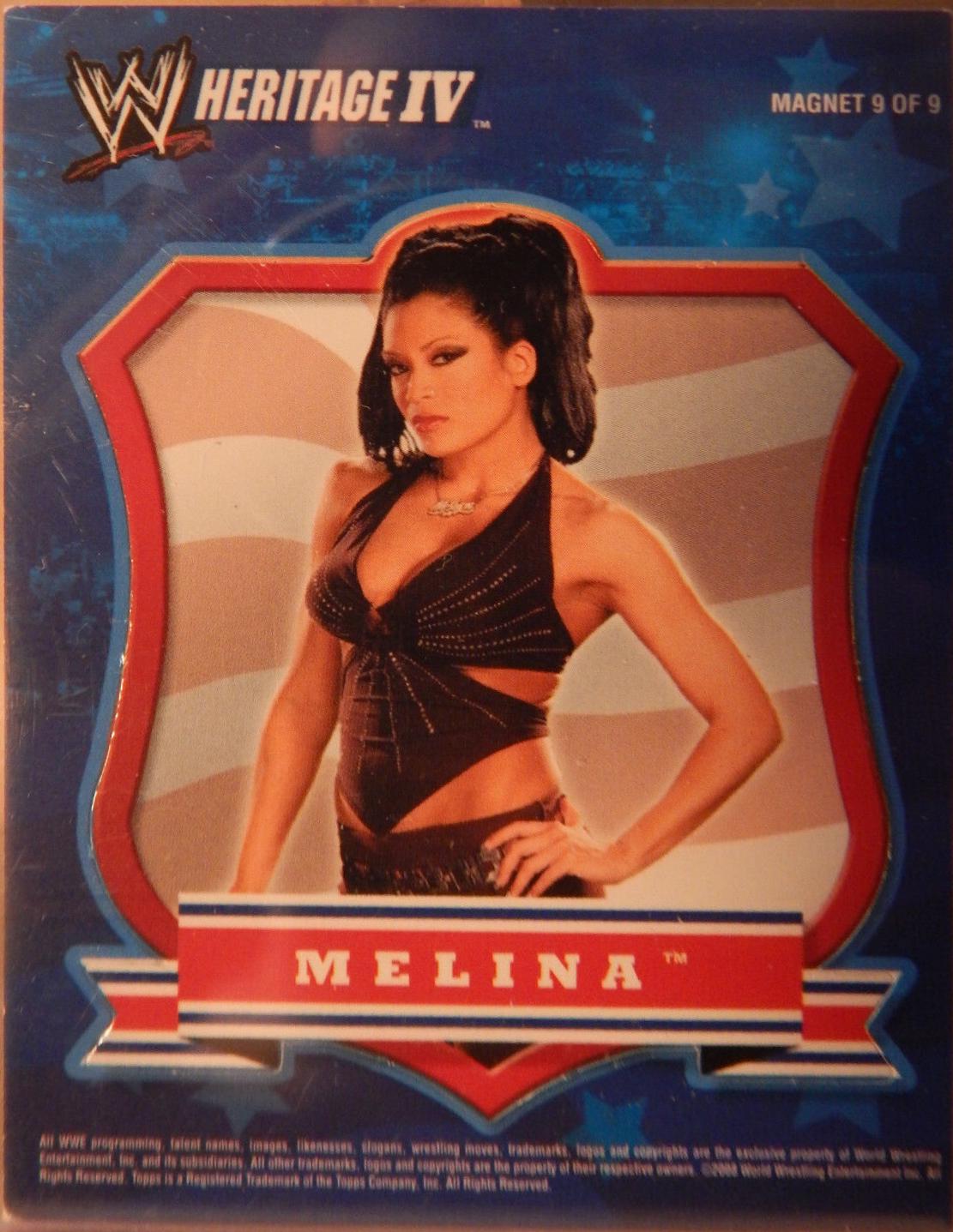 Melina #9 Wrestling Cards 2008 Topps Heritage IV WWE Magnets