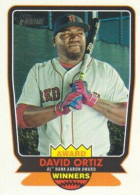 David Ortiz #AW-10 Baseball Cards 2017 Topps Heritage Award Winners