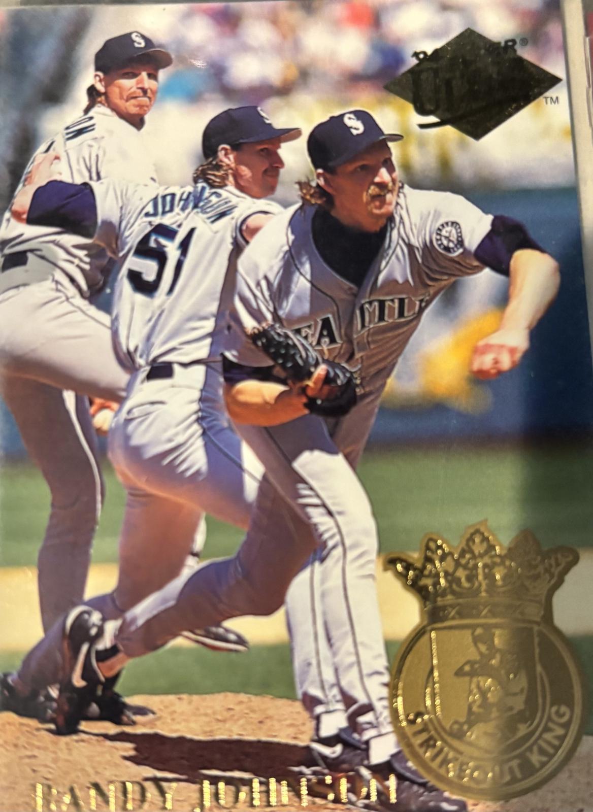 Randy Johnson #1 Baseball Cards 1994 Ultra Strike Out Kings