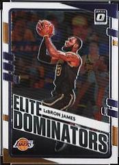 LeBron James #3 Basketball Cards 2020 Panini Donruss Optic Elite Dominators