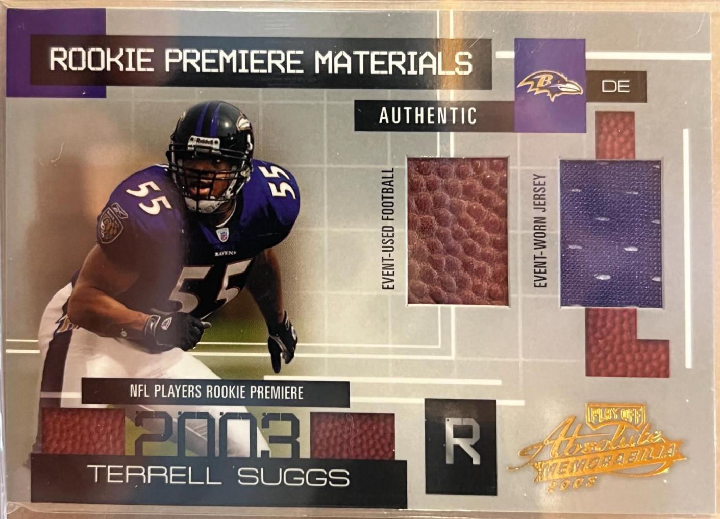 Terrell Suggs #176 Football Cards 2003 Playoff Absolute Memorabilia