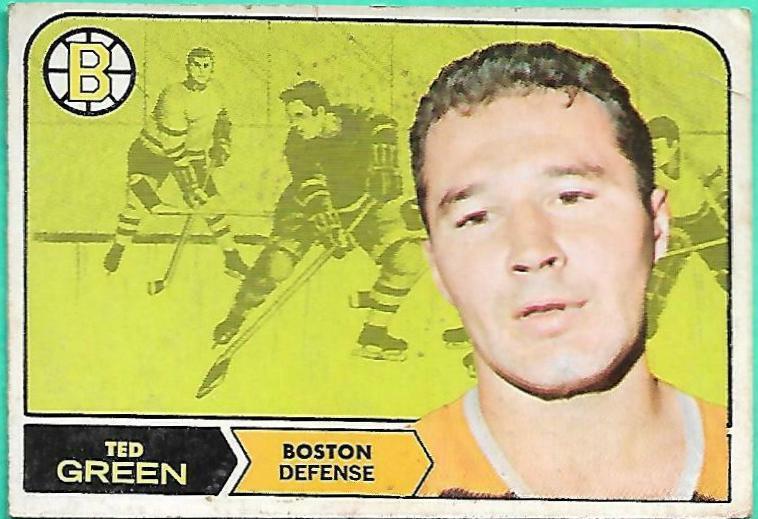 Ted Green #4 Hockey Cards 1968 O-Pee-Chee