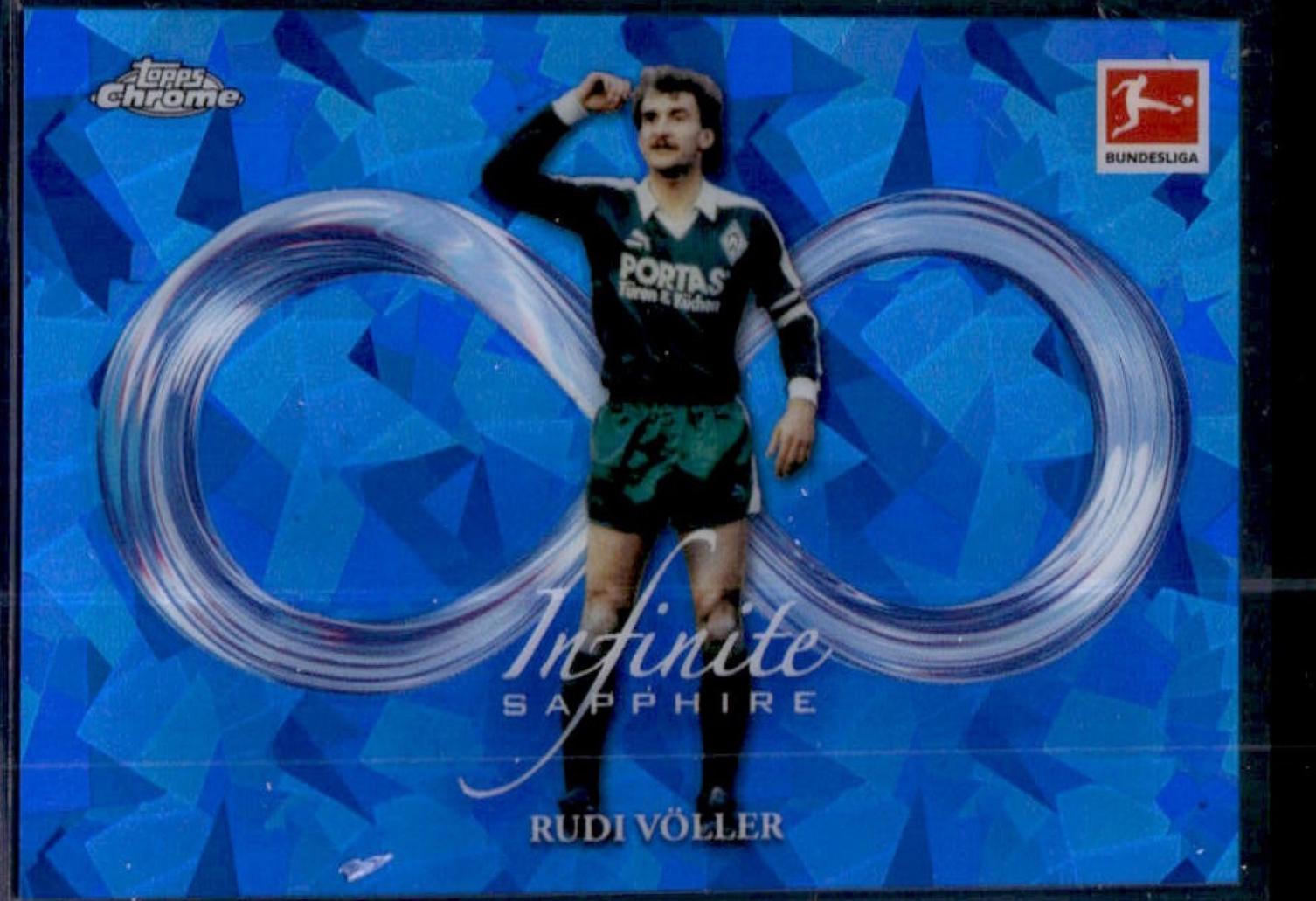 Rudi Voller #INS-7 2024 Topps Chrome Bundesliga Infinite Sapphire Soccer