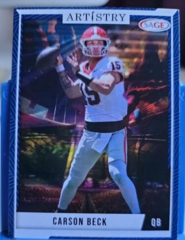 Carson Beck #11 Football Cards 2024 Sage Artistry