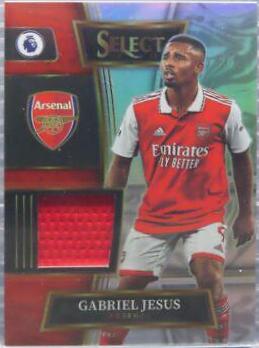Gabriel Jesus #SW-GJ Soccer Cards 2022 Panini Select Premier League Swatches