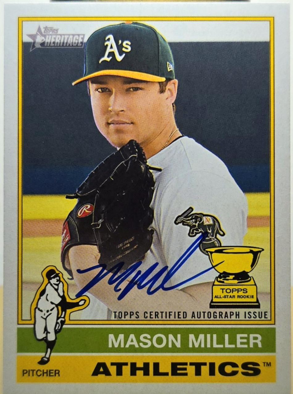 Mason Miller #ROA-MMI Baseball Cards 2025 Topps Heritage Real One Autograph