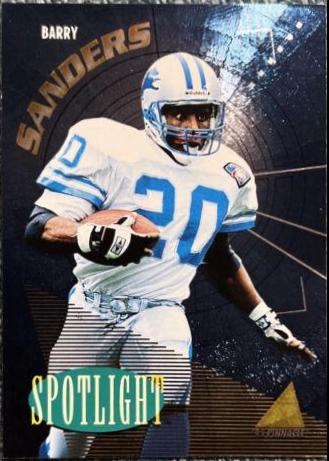 Barry Sanders #2 Football Cards 1995 Pinnacle Club Collection Spotlight