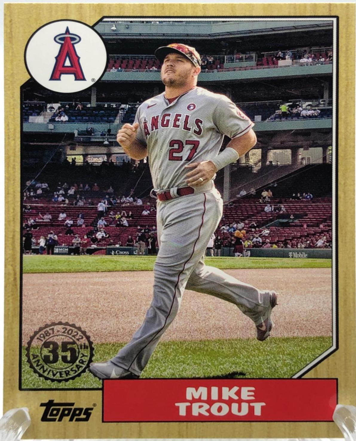 Mike Trout #T87-100 Baseball Cards 2022 Topps 1987