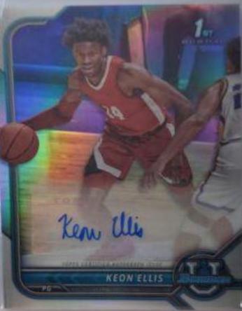 Keon Ellis #BCPA-KE 2021 Bowman University Chrome Prospect Autographs Basketball