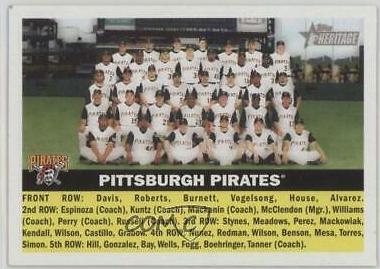 Pittsburgh Pirates #121 Baseball Cards 2005 Topps Heritage