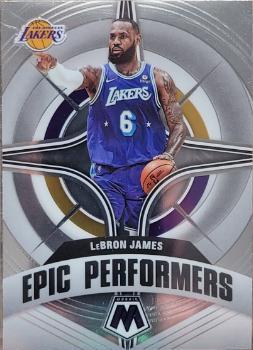 LeBron James #6 Basketball Cards 2021 Panini Mosaic Epic Performers