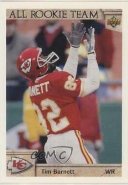Tim Barnett #37 Football Cards 1992 Upper Deck