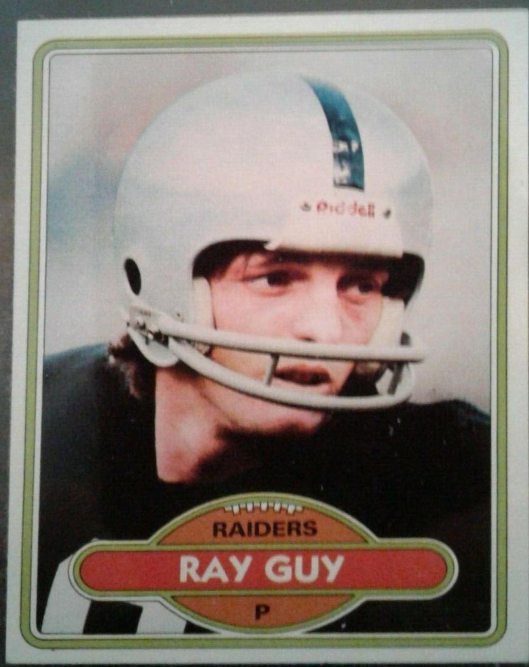 Ray Guy #310 Football Cards 1980 Topps