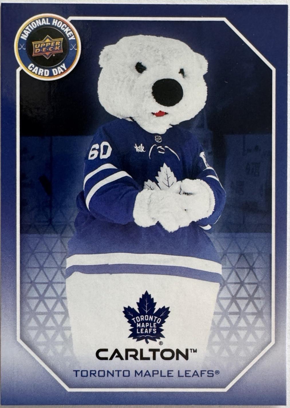 Carlton the Bear #M-3-10 Hockey Cards 2025 Upper Deck National Hockey Card Day Mascot