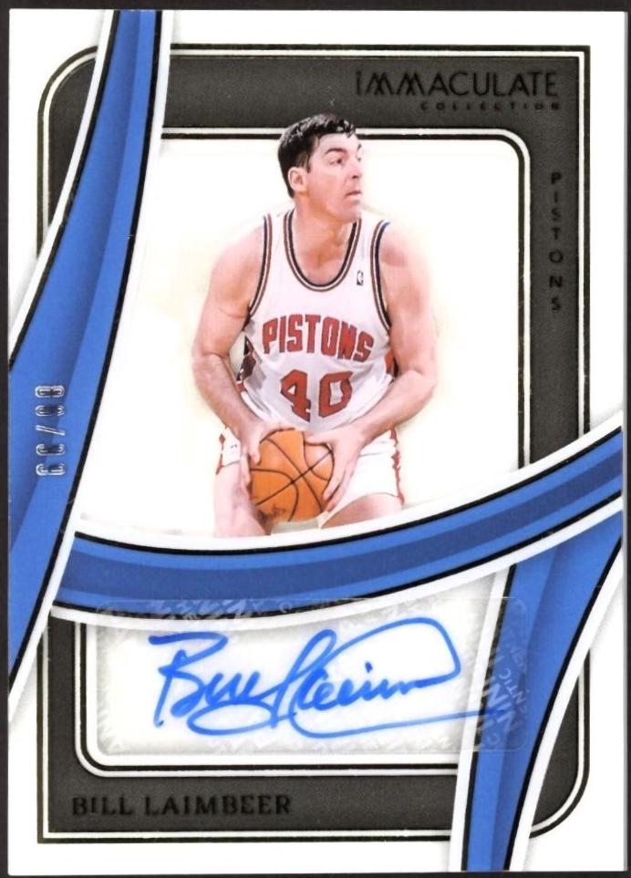 Bill Laimbeer #3 Basketball Cards 2023 Panini Immaculate Shadowbox Signatures