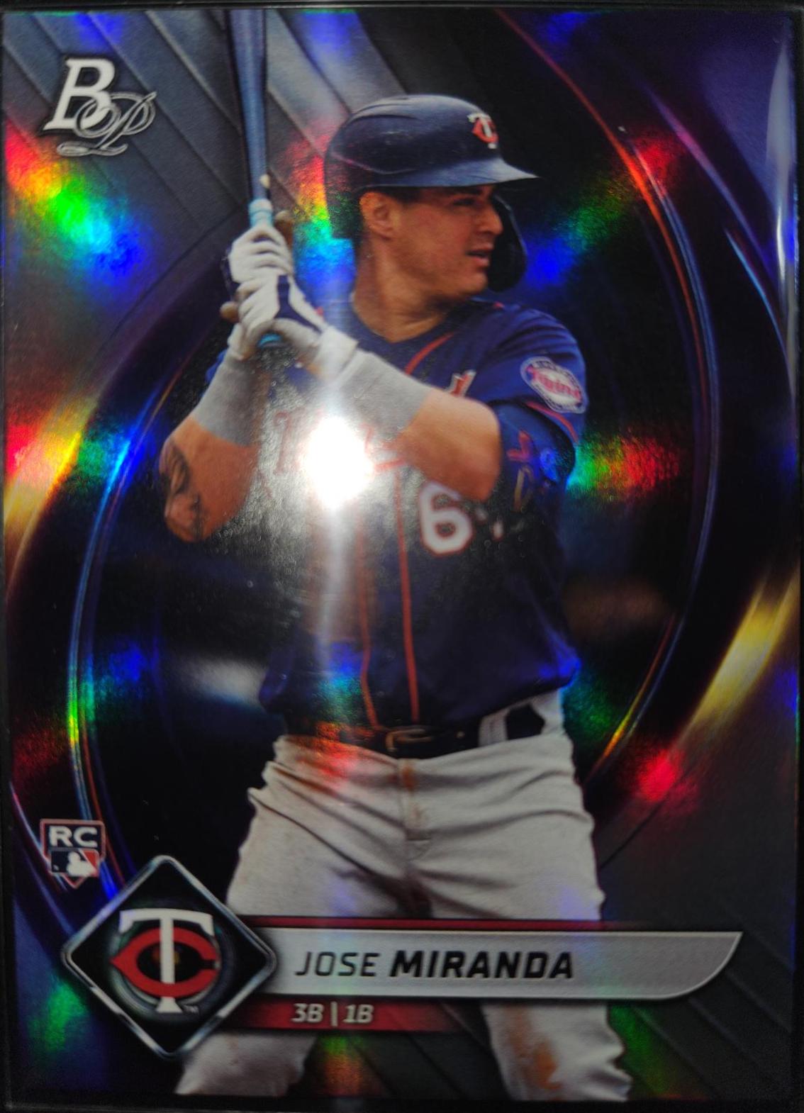 Jose Miranda #58 Baseball Cards 2022 Bowman Platinum