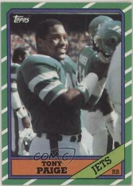 Tony Paige #97 Football Cards 1986 Topps