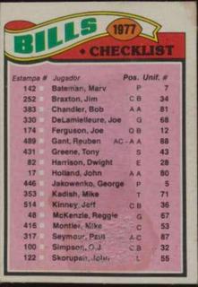 Bills Checklist