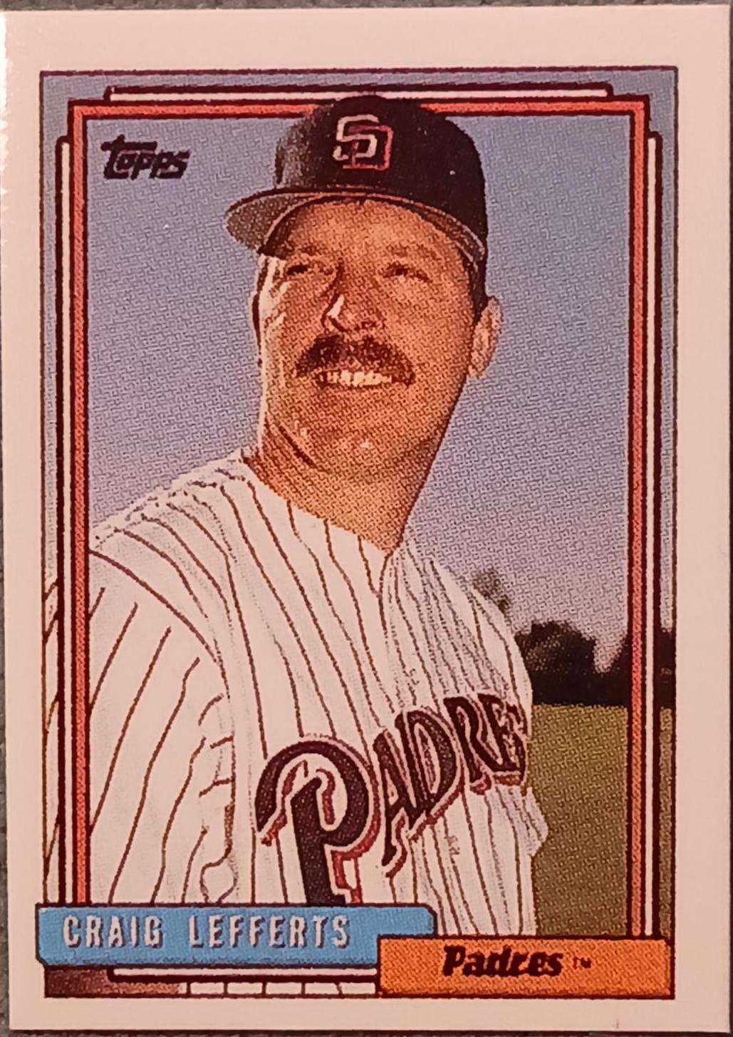 Craig Lefferts #41 Baseball Cards 1992 Topps Micro
