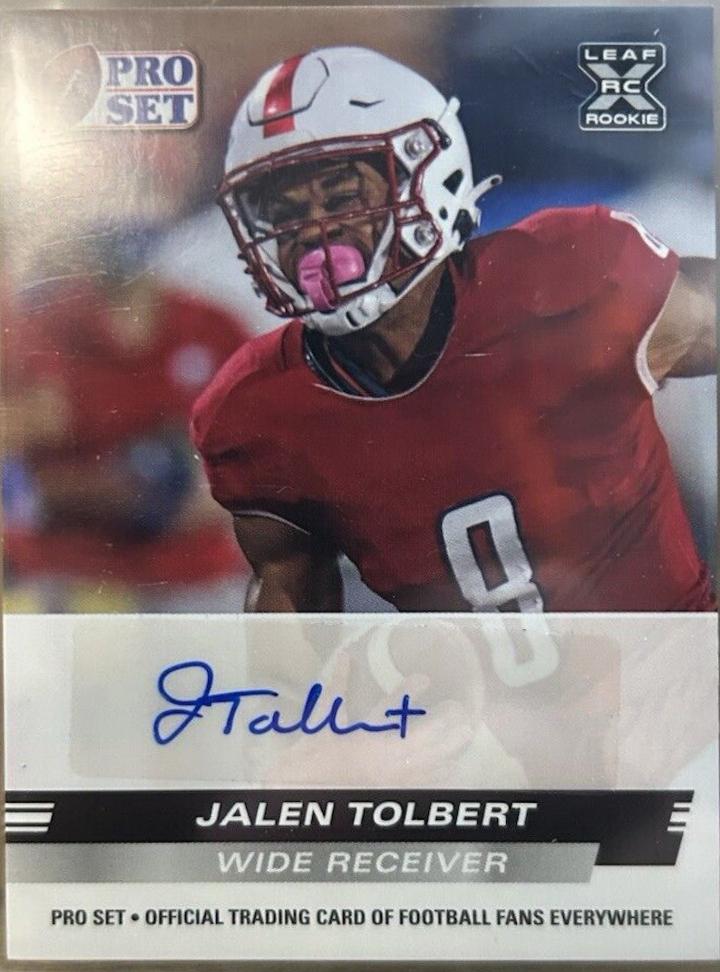 Jalen Tolbert #PSA-JT1 2022 Pro Set Draft Autograph Football