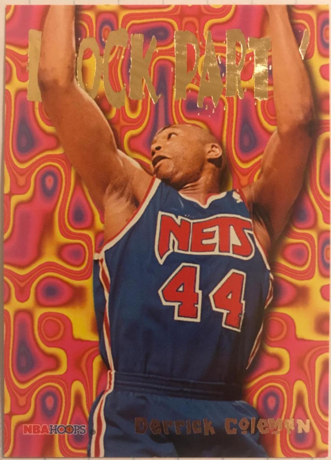 Derrick Coleman #24 Basketball Cards 1995 Hoops Block Party
