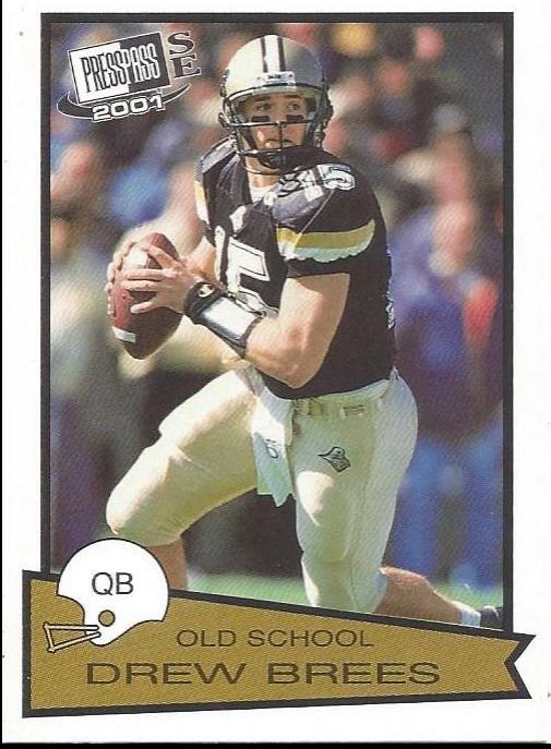 Drew Brees #OS2 Football Cards 2001 Press Pass Se Old School