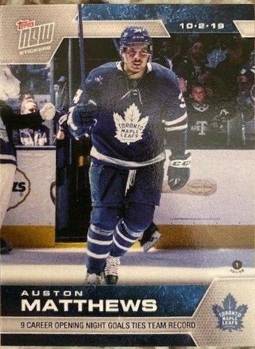 Auston Matthews #2 Hockey Cards 2019 Topps Now NHL Stickers
