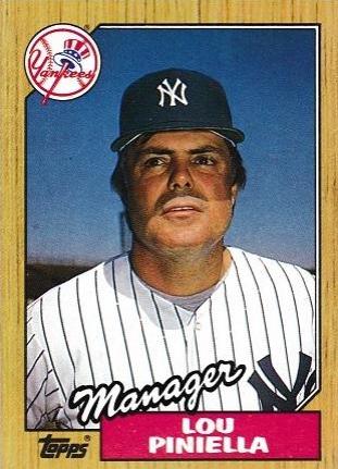 Lou Piniella #168 Baseball Cards 1987 Topps