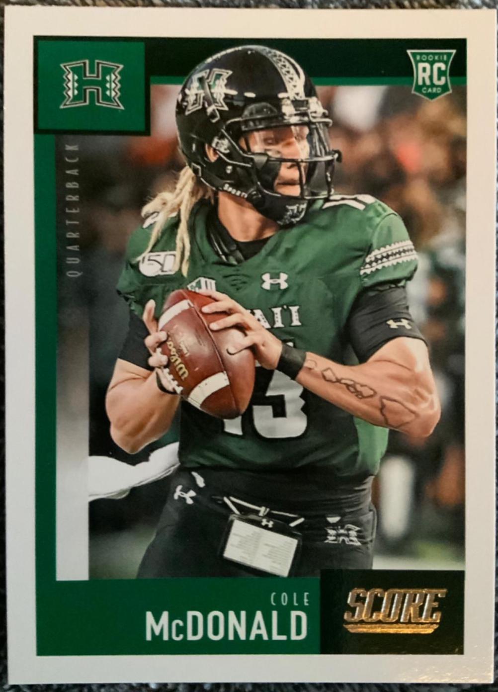 Cole McDonald #355 Football Cards 2020 Panini Score