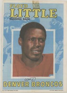 Floyd Little #31 Football Cards 1971 Topps Pin Ups