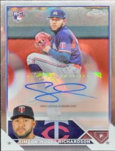 Simeon Woods Richardson #AC-SW Baseball Cards 2023 Topps Chrome Update Autographs