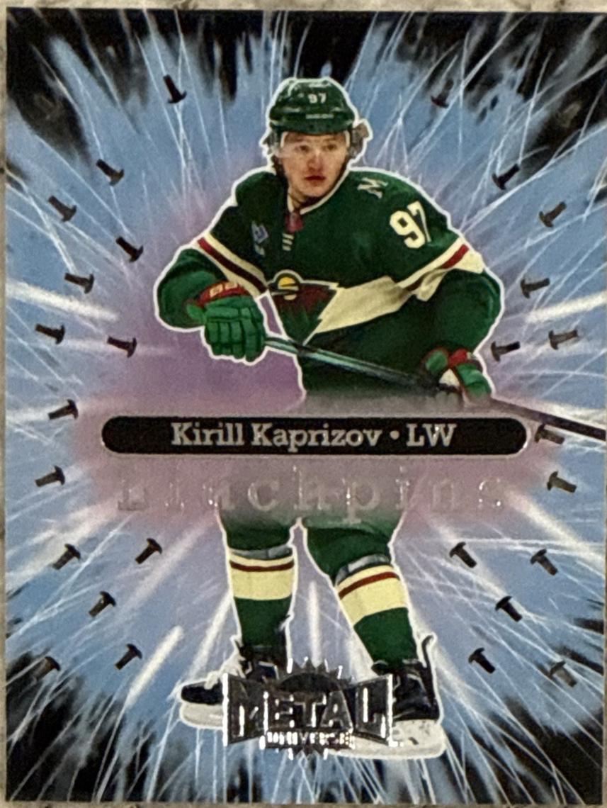 Kirill Kaprizov #3LP 2022 Skybox Metal Universe Linchpins Hockey
