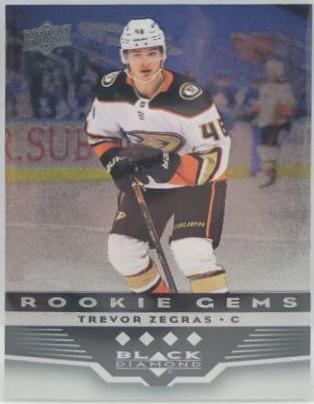 Trevor Zegras #RG-TZ Hockey Cards 2021 Upper Deck Black Diamond Rookie Gems