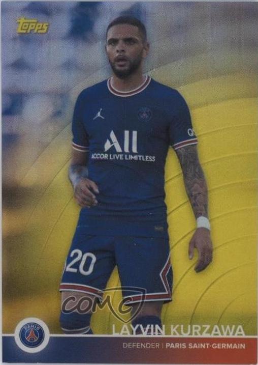Layvin Kurzawa #7 2021 Topps Paris Saint Germain Soccer