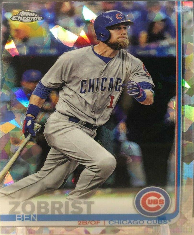 Ben Zobrist #9 Baseball Cards 2019 Topps Chrome Sapphire