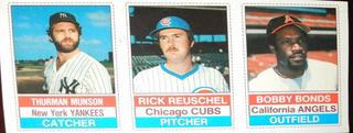 Bobby Bonds, Rick Reuschel, Thurman Munson