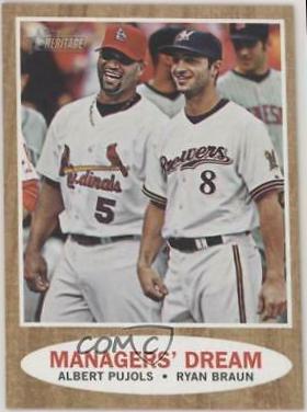 Albert Pujols, Ryan Braun #18 Baseball Cards 2011 Topps Heritage