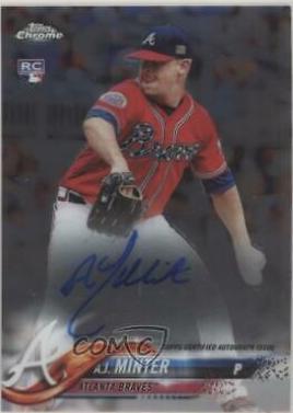 A.J. Minter #RA-AM Baseball Cards 2018 Topps Chrome Rookie Autograph