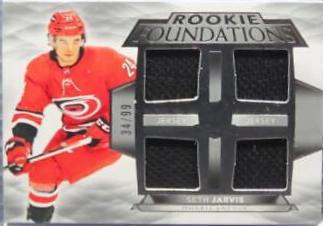 Seth Jarvis #F-SJ Hockey Cards 2021 Upper Deck The Cup Foundations Quad Jersey