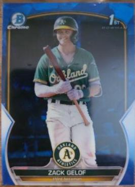 Zack Gelof #BCP-1 Baseball Cards 2023 Bowman Chrome Prospects Sapphire