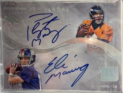 Peyton Manning\Eli Manning Superstar Combo Autographs #FSSC-MM Football Cards 2013 Topps Five Star Superstar Combos Autographs