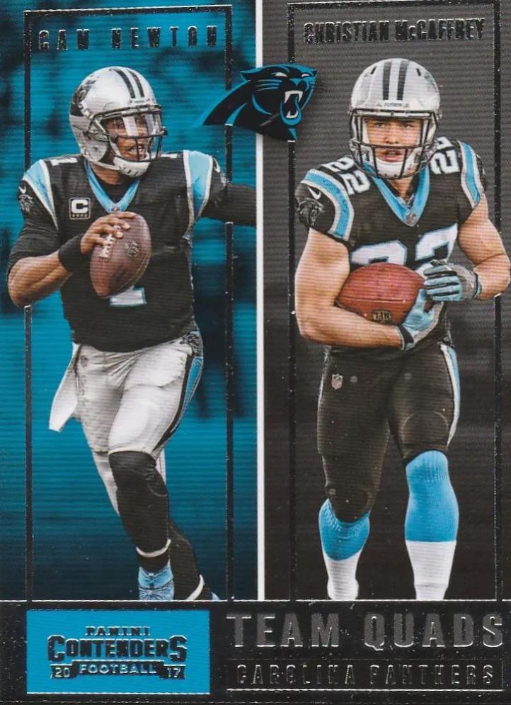 Newton/McCaffery/Benjamin/Kuechly #TQ-9 Football Cards 2017 Panini Contenders Team Quads