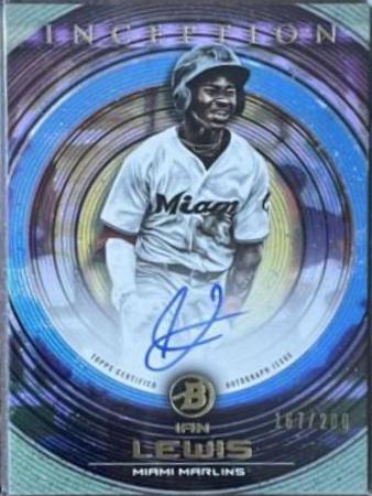 Ian Lewis #PA-IL 2022 Bowman Inception Baseball Prospect Autographs
