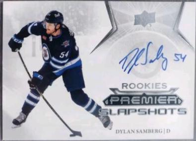 Dylan Samberg #PSAR-DS Hockey Cards 2022 Upper Deck Premier Slapshots Auto Rookie