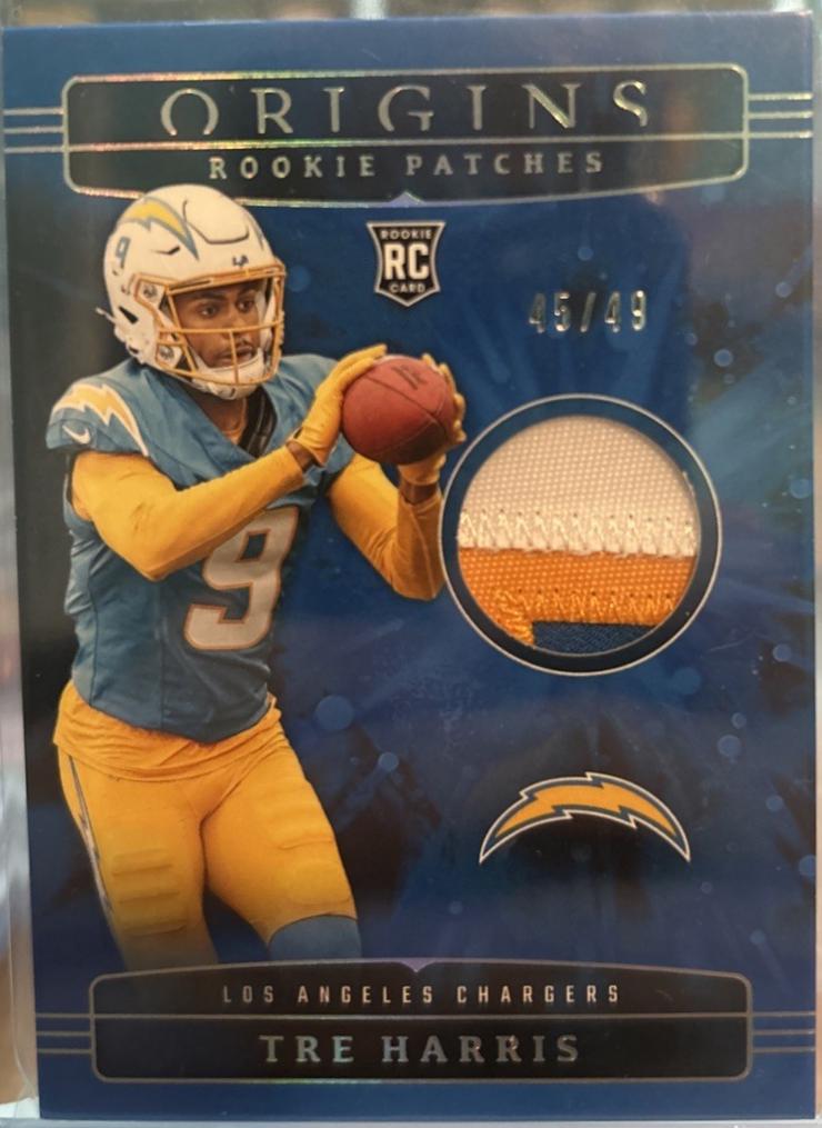 Tre Harris [Blue] #RPH-THS Precios | 2025 Panini Origins Rookie Patch ...